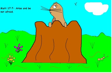 Matthew 17:7 Arise and be not afraid clipart